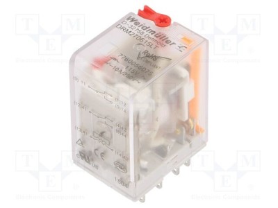 Releu electromagnetic WEIDM&amp;Uuml;LLER DPDT 115V AC 10A montare soclu foto