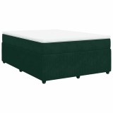 Cumpara ieftin Pat box spring cu saltea, verde inchis, 160x200 cm, catifea