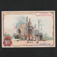 Reclama Litografie &ldquo;Weltausstellung Paris 1900 - Intrarea Concordienplatz&rdquo; 1900