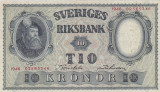 SUEDIA 10 KRONOR COROANE 1946 VF