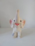 Elefant Elefantel Aradeanca, Jucarie romaneasca veche 19 cm, anii 60-70