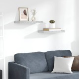 vidaXL Rafturi de perete suspendate 2 buc. gri beton 50x23x3,8 cm MDF 326595