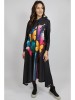ROCHIE MAXI CU MANECA LUNGA ASIMETRICA FLUTURE VALLO TALIE UNICA Multicolora