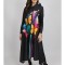 ROCHIE MAXI CU MANECA LUNGA ASIMETRICA FLUTURE VALLO TALIE UNICA Multicolora