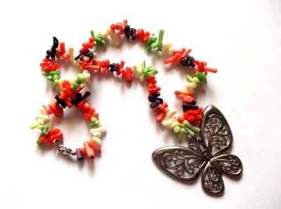 colier cu coral multicolor 43749 foto