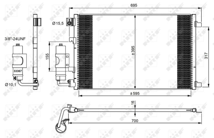 NRF 35973 EASY FIT Condensator, climatizare