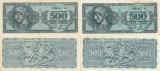 2 x 1944 (1 X), 500.000.000 drachmai (P-132b) - Grecia - stare UNC!