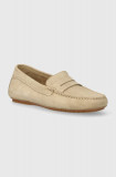 Marc O&#039;Polo mocasini din piele intoarsa femei, culoarea bej, cu toc plat, 40214623103300 NN2M3012