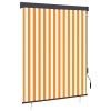 Jaluzea tip rulou de exterior, alb si portocaliu, 140 x 250 cm