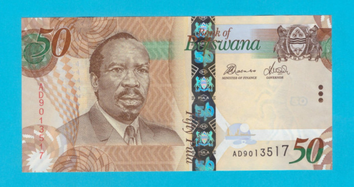 Botswana 50 Pula 2014 &#039;Fondatorul Botswanei&#039; UNC serie: AD9013517
