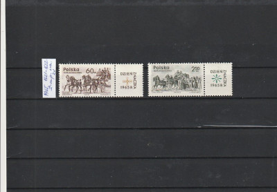 POLONIA - PICTURA - ZIUA MARCII POSTALE ( MI PL 1621-1622 ) 1965 MNH foto