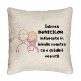 Perna Decorativa Canapea pentru Bunici 10, 40x40 cm, Cu fermoar