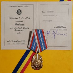 SV * Medalia RPR * Pentru Servicii Deosebite ... Clasa I * cutie + legitimație