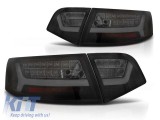 Set de stopuri LED de tuning potrivit pentru Audi A6 C6 sedan 2008-2011 negru/&icirc;ntunecat, stanga si dreapta Performance AutoTuning