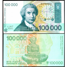 Croatia 1993 - 100.000 dinar aUNC