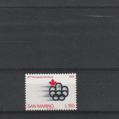 San Marino 1976-J.O.Montreal. ,serie 1 valori,MNH,Mi.1118