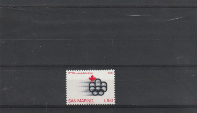 San Marino 1976-J.O.Montreal. ,serie 1 valori,MNH,Mi.1118 foto