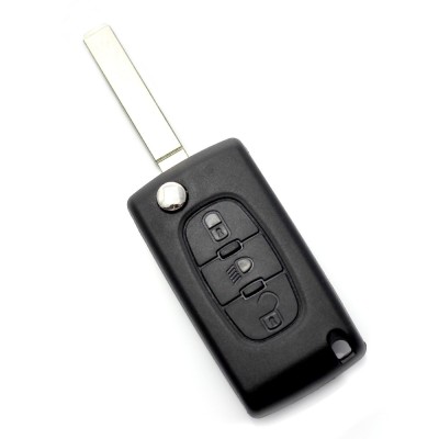 Citroen / Peugeot 307 - Carcasa tip cheie briceag cu 3 butoane, lama VA2-SH3, fara suport baterie Best CarHome foto