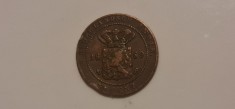 Indiile Olandeze 1/2 cent 1859 foto