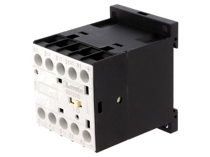 Contactor 3-poli NO 24VDC 12A