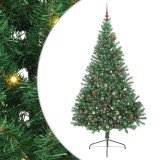 VidaXL Pom de Crăciun artificial pre-iluminat Verde 240 cm PVC 3397045