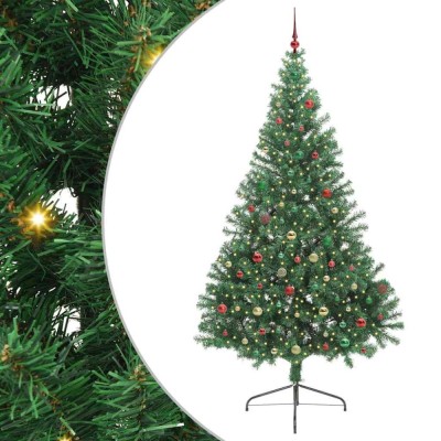 vidaXL Pom de Crăciun artificial pre-iluminat Verde 240 cm PVC 3397045 foto