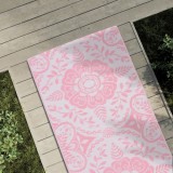 vidaXL Covor de exterior, ARAKIL roz, 80x250 cm, PP