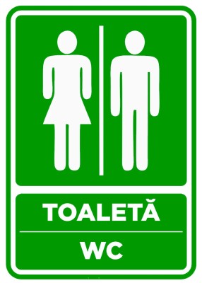 Semn de toaleta wc foto