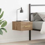 vidaXL Dulap de noapte stejar artizanal 35 x 35 x 20 cm Lemn compozit