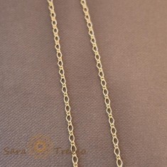 Lantisor unisex placat cu aur 18K, model 1 cu 1, 50 cm