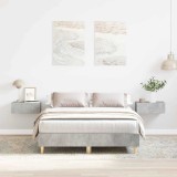 VidaXL Cadru de pat Gri beton 120 x 190 cm Lemn compozit 861078