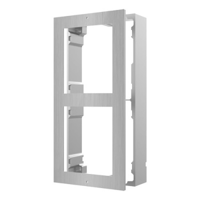 Rama montaj aparent din otel inoxidabil, 2 module, pentru Interfon modular - HIKVISION DS-KD-ACW2-S SafetyGuard Surveillance foto
