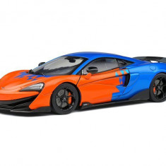 Macheta auto McLaren 600LT F1 Team Tribute Livery 2019, 1:18 Solido