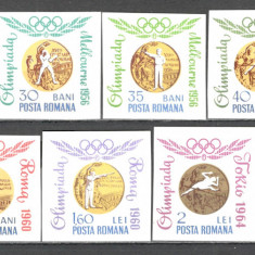 Romania.1964 Medalii olimpice MELBOURNE,ROMA,TOKYO nedantelate ZR.223