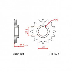 MBS Pinion fata Z16 520 JT, Cod Produs: JTF57716