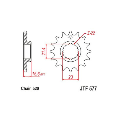 MBS Pinion fata Z16 520 JT, Cod Produs: JTF57716 foto