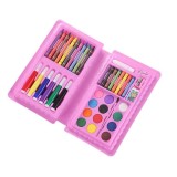 Cumpara ieftin Trusa desen si pictura pentru copii, 42 piese, model pisica, tip penar, creioane, carioci, 24.3 x 13 x 3 cm, roz