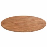Cumpara ieftin Blat de masa rotund maro deschis &Oslash;50x1,5 cm lemn stejar tratat