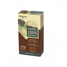 Vopsea de par bio, Nr. 4.0, Maro, 100% Natural, 100g