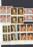 1969 LP 695 REPRODUCERI DE ARTA DIN GALERIA NATIONALA I BLOCURI DE 4 MNH