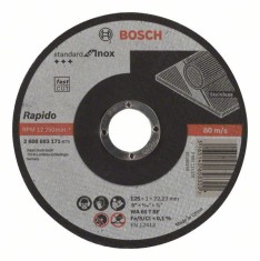 Bosch Disc de taiere drept Standard for Inox - Rapido WA 60 T BF, 125mm, 22,23mm, 1 ProAdvanced PowerfulTools