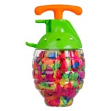 Baloane cu apă, formă de grenadă, set 1000 buc, multicolore, cu pompă și duză, CMCLASS