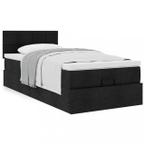 Gossi cadru pat otoman cu saltea tesatura neagra 90x200cm