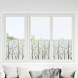 VidaXl Folie fereastră, 4 buc., mată, model bambus, PVC 3208964
