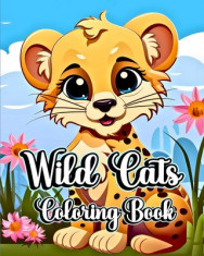 Wild Cats Coloring Book: Safari Animals Cheetah and Leopard to Color for Boys and Girls foto