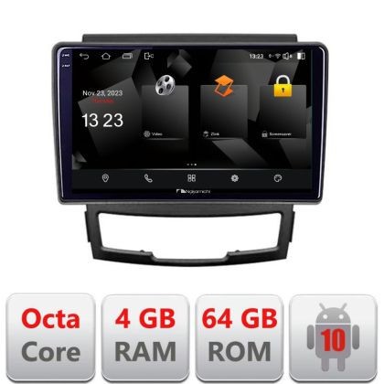 Navigatie Ssangyong Korando 2011-2013 5510-159 Android Octa Core 720p 4+64 DSP 360 camera carplay android auto CarStore Technology