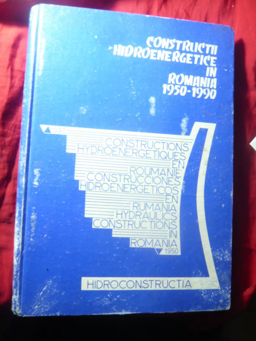 Constructii Hidroenergetice in Romania 1950-1990 - ilustratii , schite ,323 pag