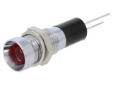 Lampă LED Roșie 24VDC &Oslash;8mm pentru PCB