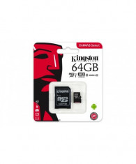 Microsdxc kingston 64gb canvas select 80r clasa 10 uhs-i r/w foto