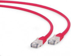 Cablu FTP Gembird Patchcord Cat 6A LSZH 1m Rosu foto